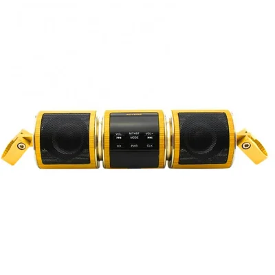Handlebar Motorcycle MP3 Speaker Bluetooth Music FM Radio Waterproof Adjustable Bracket Motorbike Audio Stereo 12V